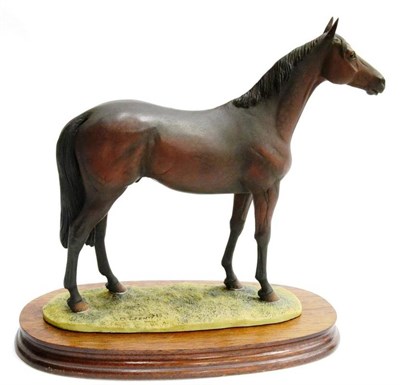 Lot 2009 - Border Fine Arts 'Thoroughbred Stallion' (standing), style one, model No. L44 by David Geenty,...