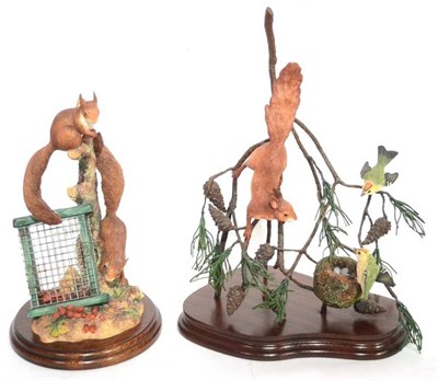 Lot 2010 - Border Fine Arts 'Red Squirrel and Goldcrests', model No. B0862 by Ray Ayres, limited edition...