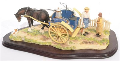 Lot 2023 - Border Fine Arts 'Daily Delivery' (Milkman with Horse-Drawn Cart), model No. JH103 by Ray...