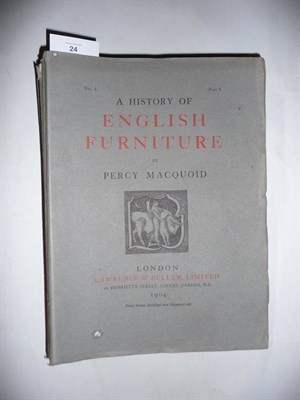 Lot 24 - Macquoid (Percy) A History of English Furniture, 1904-8, original 20 parts, folio, 60 colour...