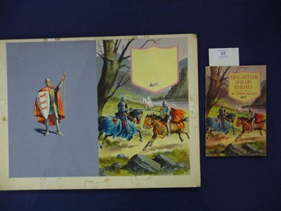 Lot 33 - Jacobs (Helen) Watercolour of Knights, used for the cover of 'King Arthur and his Knights'...