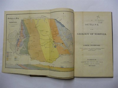 Lot 131 - Woodward (Samuel) An Outline of the Geology of Norfolk, 1833, 2 hand-coloured folding maps, 6...