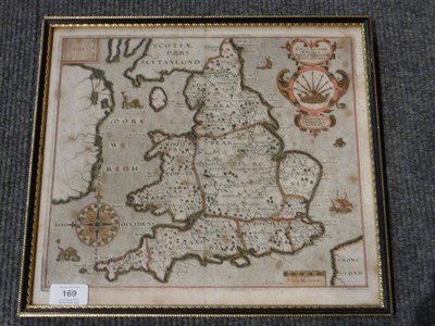 Lot 169 - [Saxton (C.)] Englalond Anglia Anglosaxonum Heptarchia, nd., [1637], W. Hole, hand-coloured...