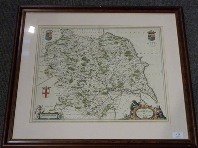 Lot 171 - [Bleau (J.)] Ducatus Eboracensis, Anglice York Shire, nd. [1645 or later], hand-coloured map, 388mm