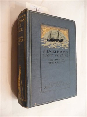 Lot 188 - Wild (Frank) Shackleton's Last Voyage, 1923, first edition, illustrations as called for, pencil...
