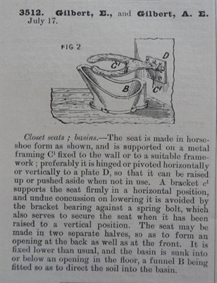 Lot 308 - Patents for Inventions - Abridgements of Specifications Class 26, Closets, Urinals, Baths,...