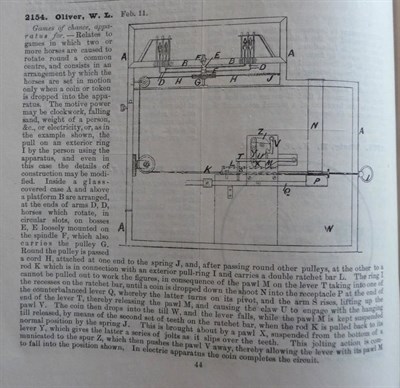 Lot 309 - Patents for Inventions - Abridgements of Specifications Class 27, Coin-Freed Apparatus and the...