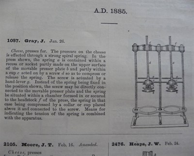 Lot 319 - Patents for Inventions - Abridgements of Specifications Class 49, Food Preparations and Food...