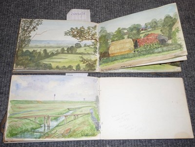 Lot 333 - A First World War Sketch Book by Corporal P.J. Hill 21017 of the 20th Battalion of The County...