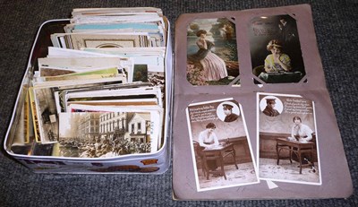 Lot 349 - Mixed Postcards, approximately two hundred cards, mainly pre-war, including North East and...