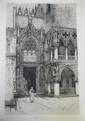 Lot 10 - Scott (William) A collection of 10 large etchings of architectural/topographical scenes in...