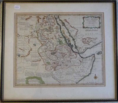 Lot 115 - Bowen (Eman.) & Bachiene (W.A.) Nubie en Abissinie .., nd., hand-coloured map, 343mm x 420mm, Dutch