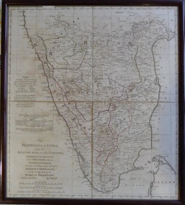 Lot 116 - Rennell (J.) The Peninsula of India, from the Kistnah River to Cape Comorin .., 1800,...