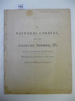 Lot 192 - [Stevenson (John Hall)] A Pastoral Cordial, or an Anodyne Sermon: Preached Before Their Graces...