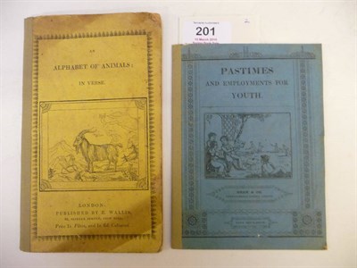 Lot 201 - 19th Century Childrens Booklets An Alphabet of Animals; in Verse, by the author of A Stroll in...