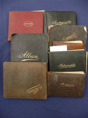 Lot 236 - Eight Autograph Books, containing autographs, verse and illustrations, including an Arthur...