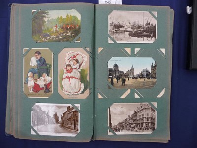 Lot 243 - An Album Containing Two Hundred and Fifty Five Pre-war Postcards, including real photographic...