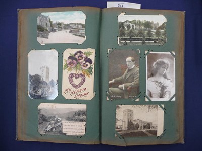 Lot 244 - An Album Containing Two Hundred and Eight Edwardian Postcards, including real photographic and...