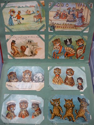 Lot 247 - A Collection of Cat Postcards, including twenty five Louis Wain illustrated cards, Violet...