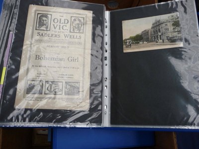 Lot 256 - London Theatres A large quantity of theatre programmes, playbills, postcards, including signed...