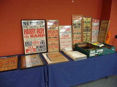 Lot 263 - Theatrical Ephemera A quantity of framed and unframed posters, programmes, press cuttings,...