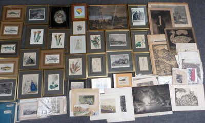 Lot 30 - Prints and original Artwork A large quantity of mixed prints, framed and unframed, including...
