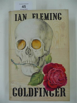 Lot 45 - Fleming (Ian) Goldfinger, 1959, Cape, first edition, black cloth, blindstamped skull with gold coin