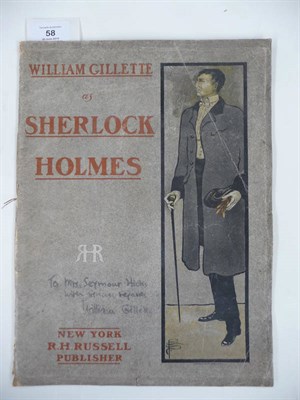 Lot 58 - Sherlockiana William Gillette in Sherlock Holmes, as produced at the Garrick Theatre, New York,...