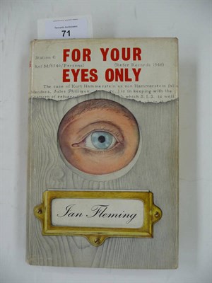 Lot 71 - Fleming (Ian) For Your Eyes Only, 1960, first edition (previous owner's name to front...