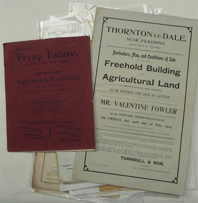 Lot 126 - The Fryup Estate, Lealholm nr Whitby Particulars, Plan and Conditions of Sale, 1919, 4to....