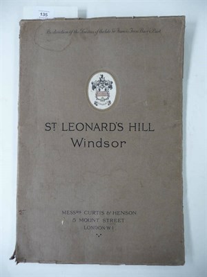 Lot 135 - Royal Windsor Illustrated Particulars of the St. Leonards Hill Estate, originally part of...