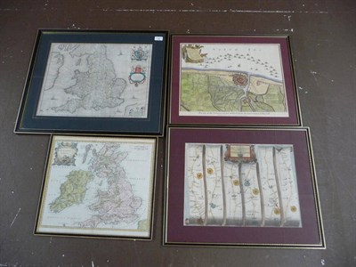 Lot 169 - [Blaeu]  Anglia Regnum, nd., hand-coloured map, 380mm x 491mm, mounted, framed and glazed;...