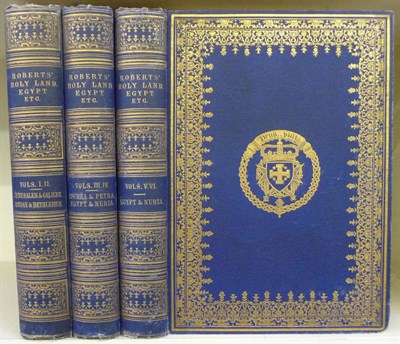 Lot 170 - Roberts (David) The Holy Land, Syria, Idumea, Arabia, Egypt & Nubia, 1855, 6 vols. in 3, 250 litho.