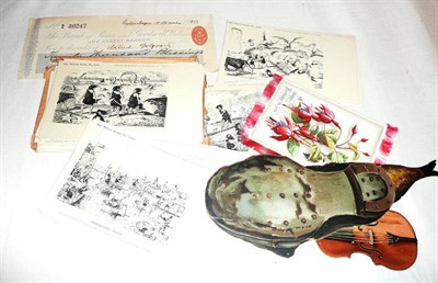 Lot 295 - Early Ephemera, comprising a Mazawattee Tea 'Summer Resorts' butterfly shaped booklet of...