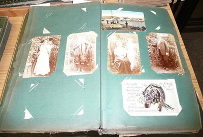 Lot 339 - Two Large Edwardian Albums Containing Approximately Six Hundred Cards, subjects include real...