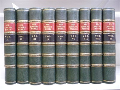 Lot 129 - Johnson (Ben) The Works of Ben Jonson, 1875, 9 vols., portrait frontis, ex public library with...