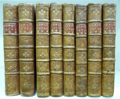 Lot 130 - [Addison (Joseph) & Steele (Richard)] The Spectator, 1766, 8 vols., contemporary sheep