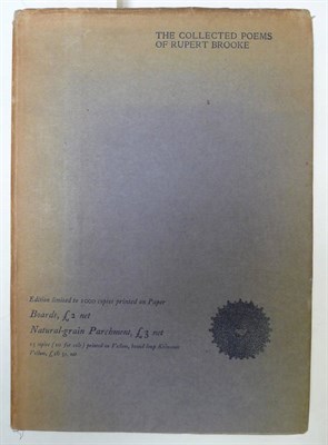 Lot 135 - Brooke (Rupert) The Collected Poems of Rupert Brooke, 1919, Riccardi Press numbered ltd edition...