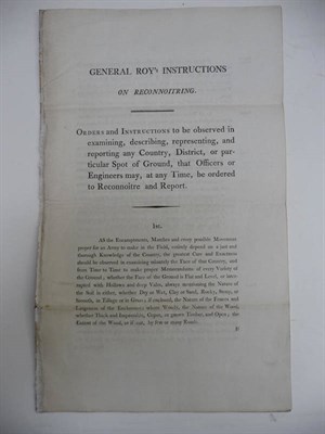 Lot 150 - Roy [William] General Roy's Instructions on Reconnoitring, Orders and Instructions to be...