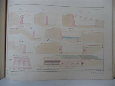 Lot 156 - Saltmarshe (P.) Fortification Plates, nd., c 1872, oblong folio album containing 6...