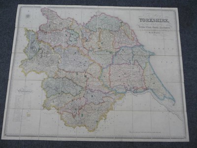 Lot 199 - Hobson (William Colling) Yorkshire nd., large hand-coloured, linen-backed folding map, 50 sections