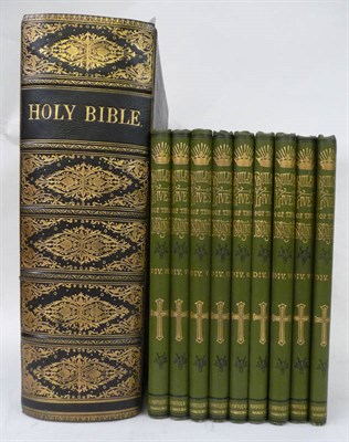 Lot 308 - Holy Bible The Holy Bible, translated from the Latin Vulgate, nd., Virtue, 2 vols. bound as...