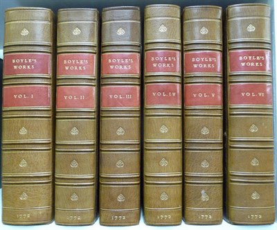 Lot 335 - Boyles (Robert) The Works of the Honourable Robert Boyle, 1772, 6 vols., portrait frontis, 24...