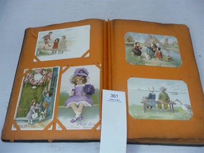 Lot 361 - An Album of Postcards of Children, containing approximately one hundred and ninety cards,...