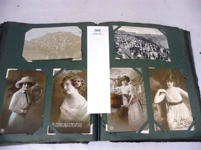 Lot 366 - An Album of Pre-war Postcards, containing approximately two hundred cards, subjects include...