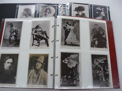 Lot 377 - Actors and Actresses, an album containing three hundred and twenty mainly real photographic...