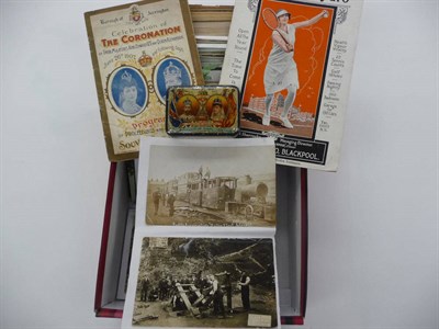 Lot 386 - Mixed Pre-War Postcards, approximately two hundred cards, including early Accrington cards with...