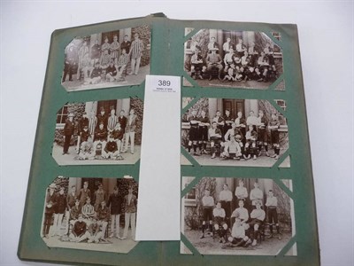 Lot 389 - Early Pocklington Sporting and Other Cards, an album containing two hundred and forty five...