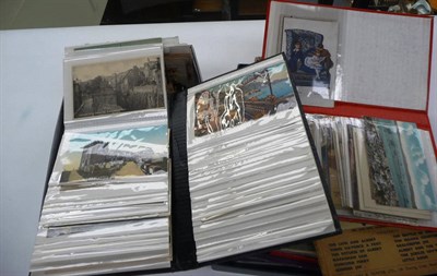 Lot 398 - Mixed Postcards and Ephemera, postcards include topography, greetings, comic, silks,...