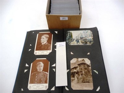 Lot 401 - An Album of Mixed Postcards, containing approximately two hundred cards, including topography,...